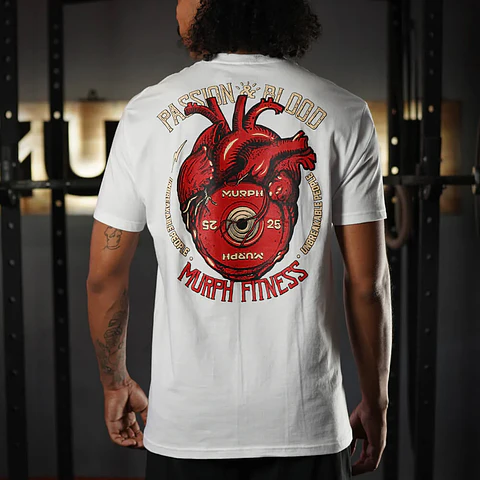 Remera Regular Fit Passion & Blood - Blanco