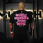 Remera Regular fit MUSCLE UPGRADE EVERY OUTFIT - Negro - Miniatura 1
