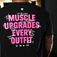 Remera Regular fit MUSCLE UPGRADE EVERY OUTFIT - Negro - Miniatura 4