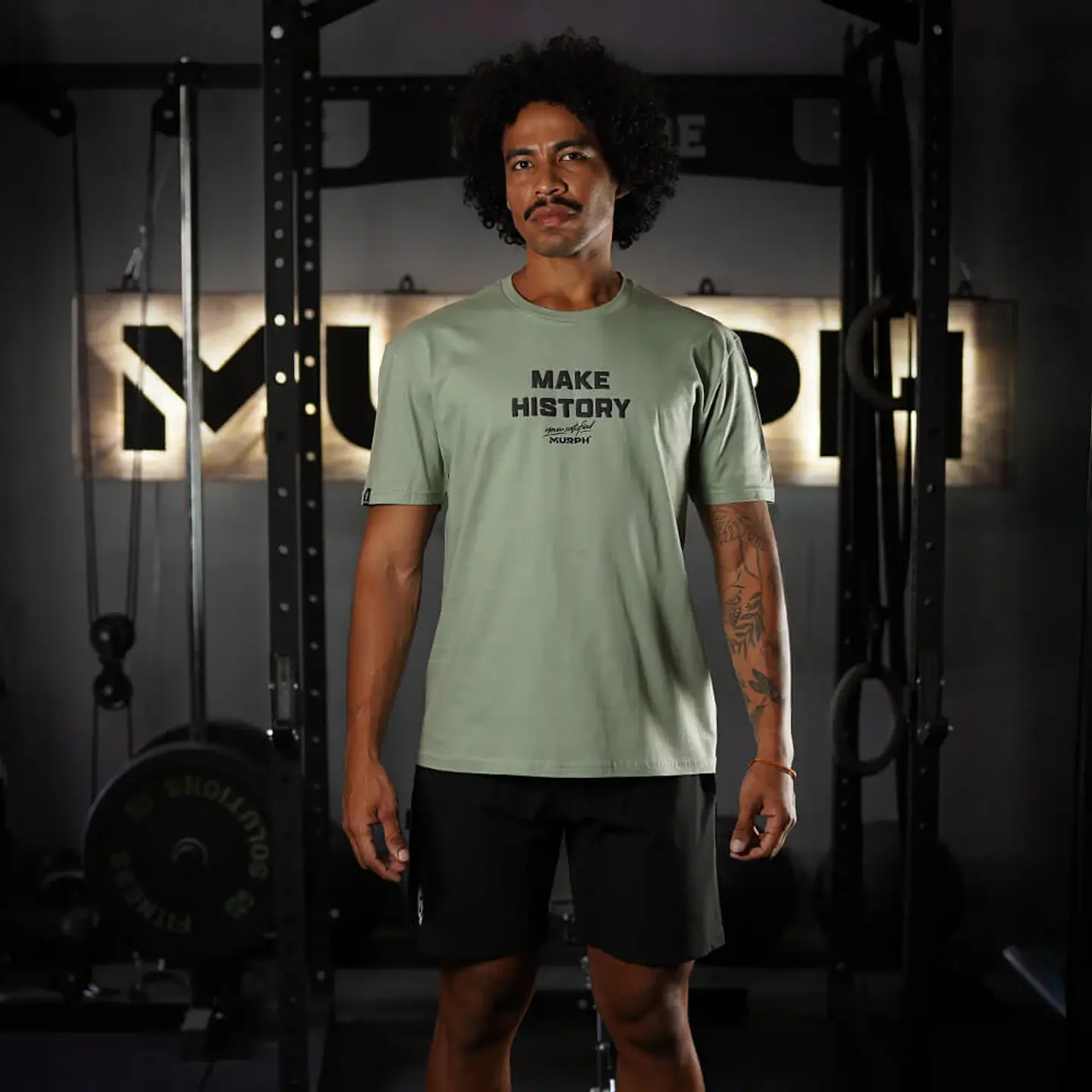 Remera Regular Fit Make History - Mossy Gray 5