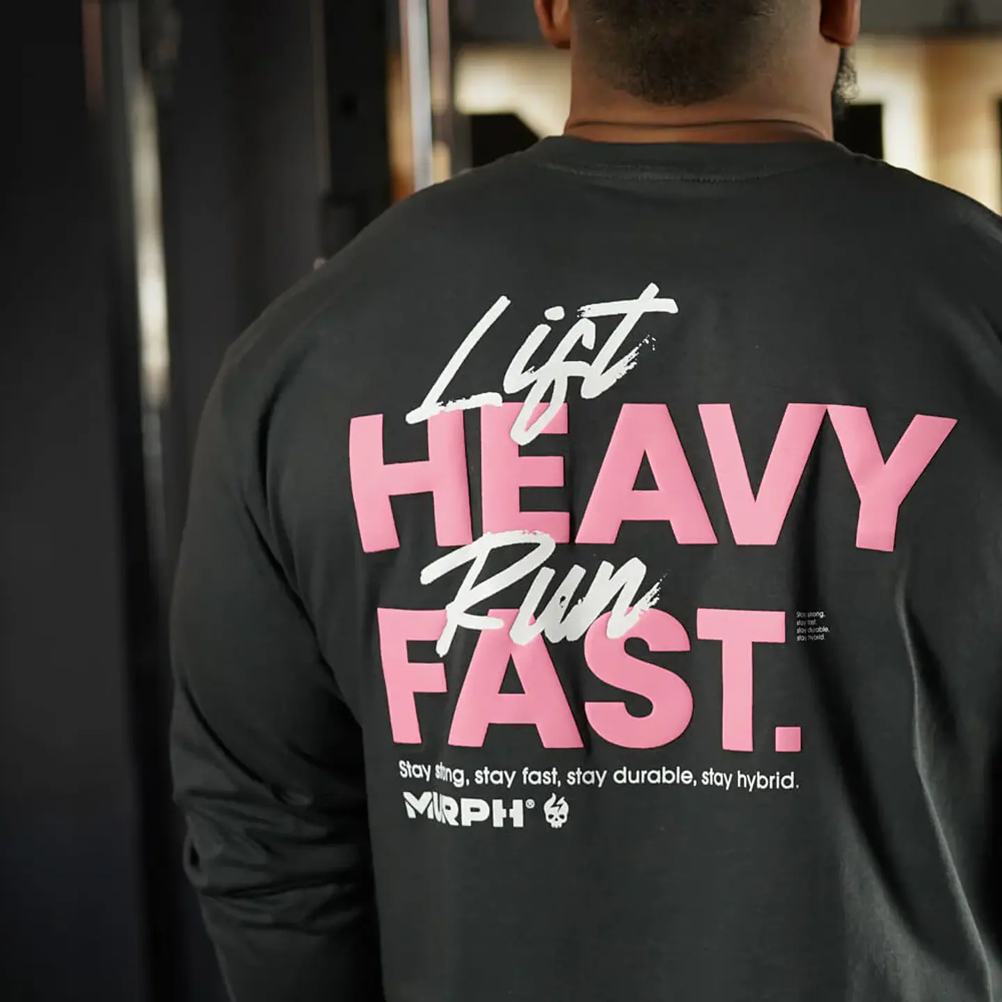 Remera Manga Larga LIFT HEAVY & RUN FAST - Gris Charcoal 4