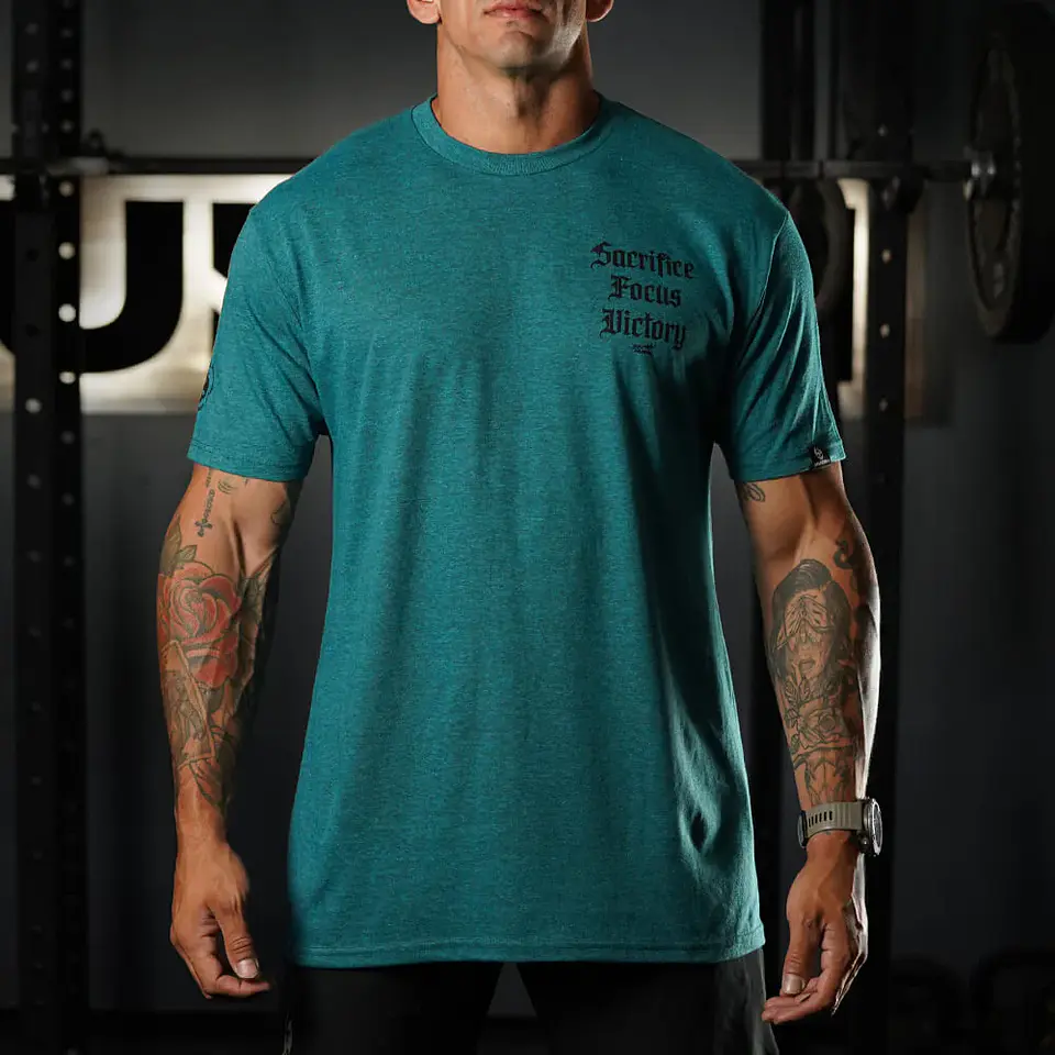 Remera Regular Fit SFV - Heather Turquoise 2