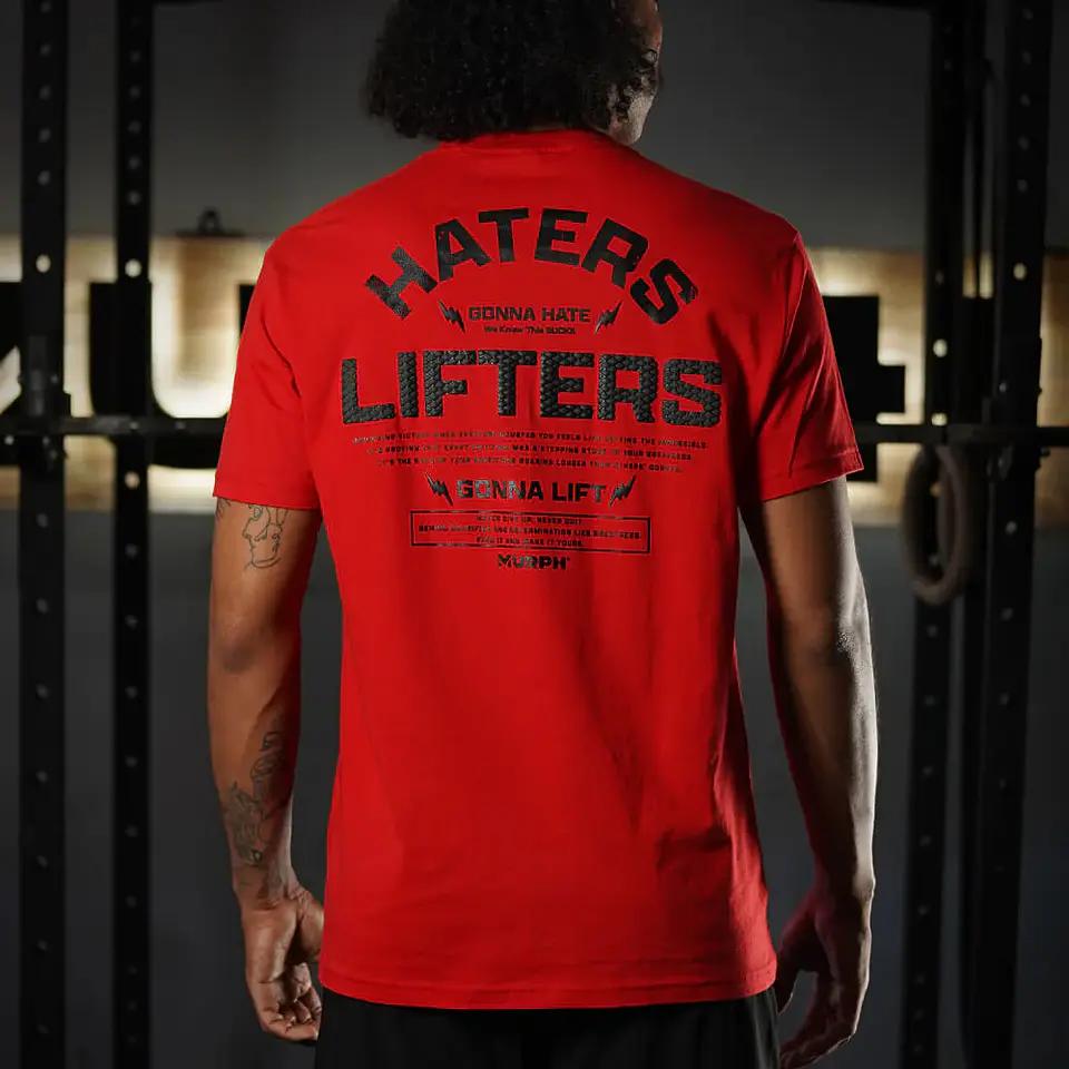 Remera Regular fit Haters Vs Lifters - Rojo 1