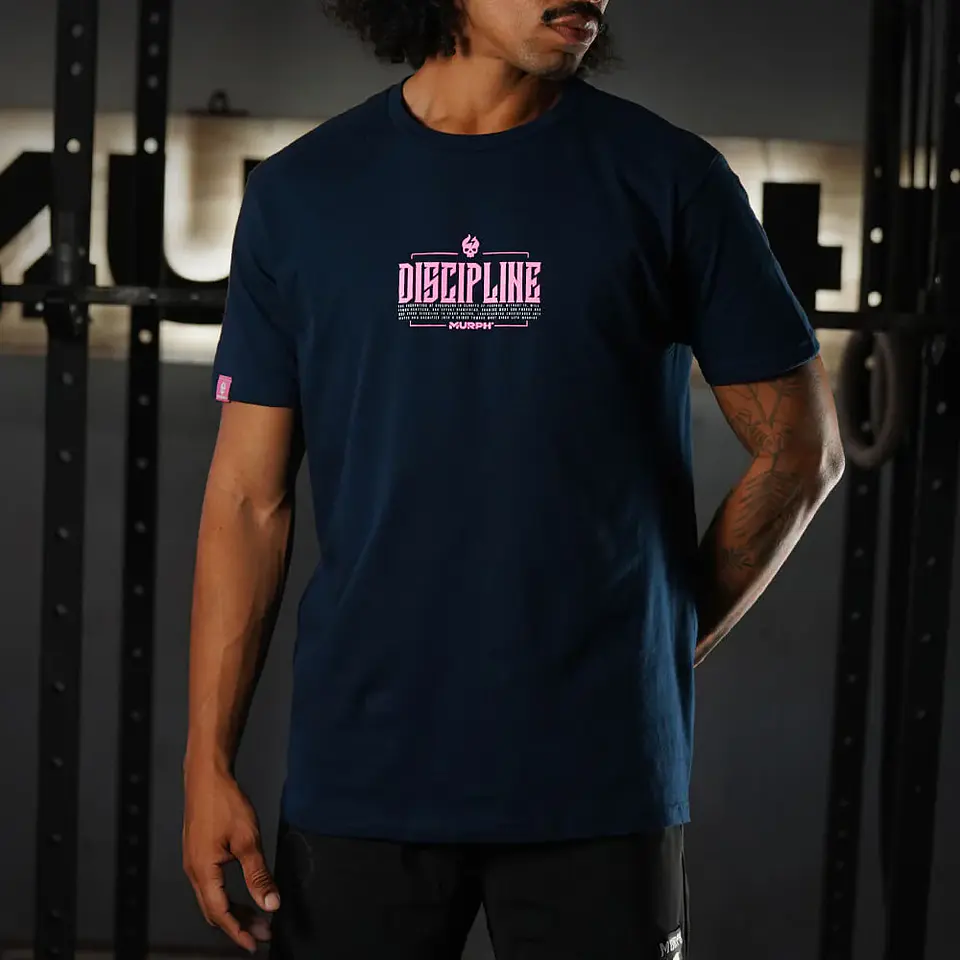 Remera Regular Fit Stoic Discipline - Navy Blue 2