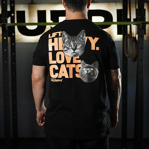 Remera Regular Fit Lift and Cats - Negro 