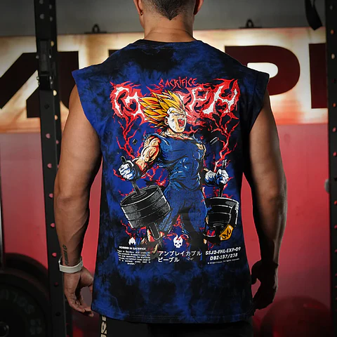 Musculosa Oversize Sleeveless Sacrifice - Blue Storm