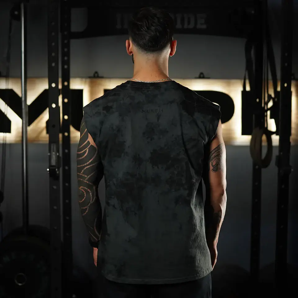 Musculosa Oversize Sleeveless Skull logo - Black Storm  2
