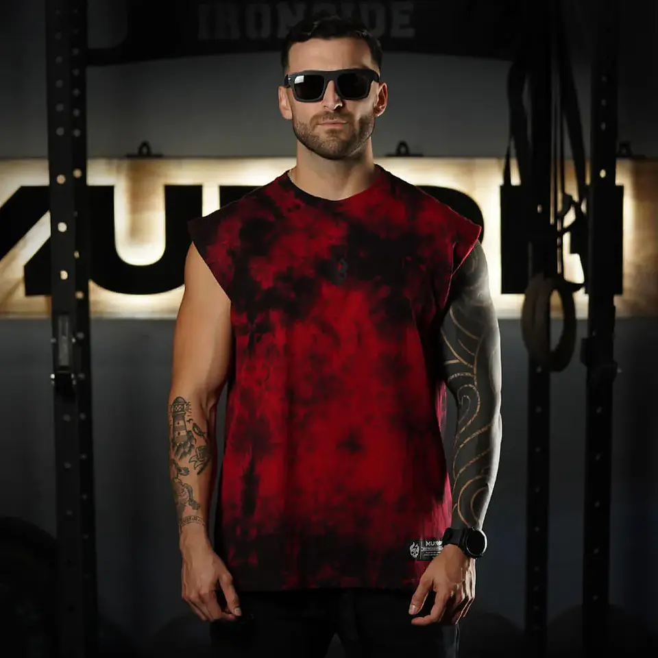 Musculosa Oversize Sleeveless Skull logo - Red Storm 6