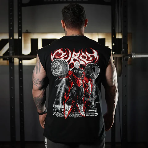 Musculosa Oversize Sleeveless Gymren - Negro