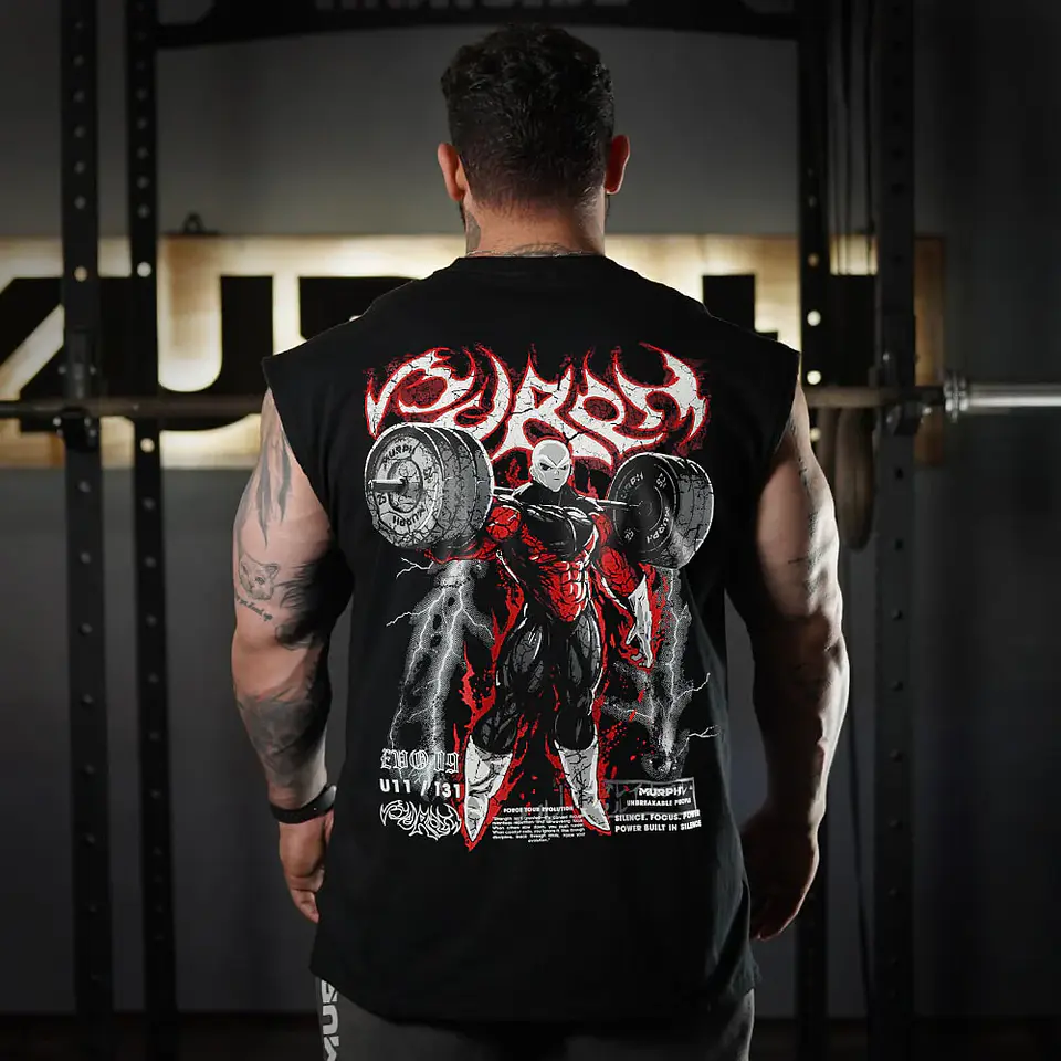 Musculosa Oversize Sleeveless Gymren - Negro 1