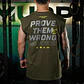 Musculosa Oversize Sleeveless PROVE THEM WRONG - Verde Táctico - Miniatura 1