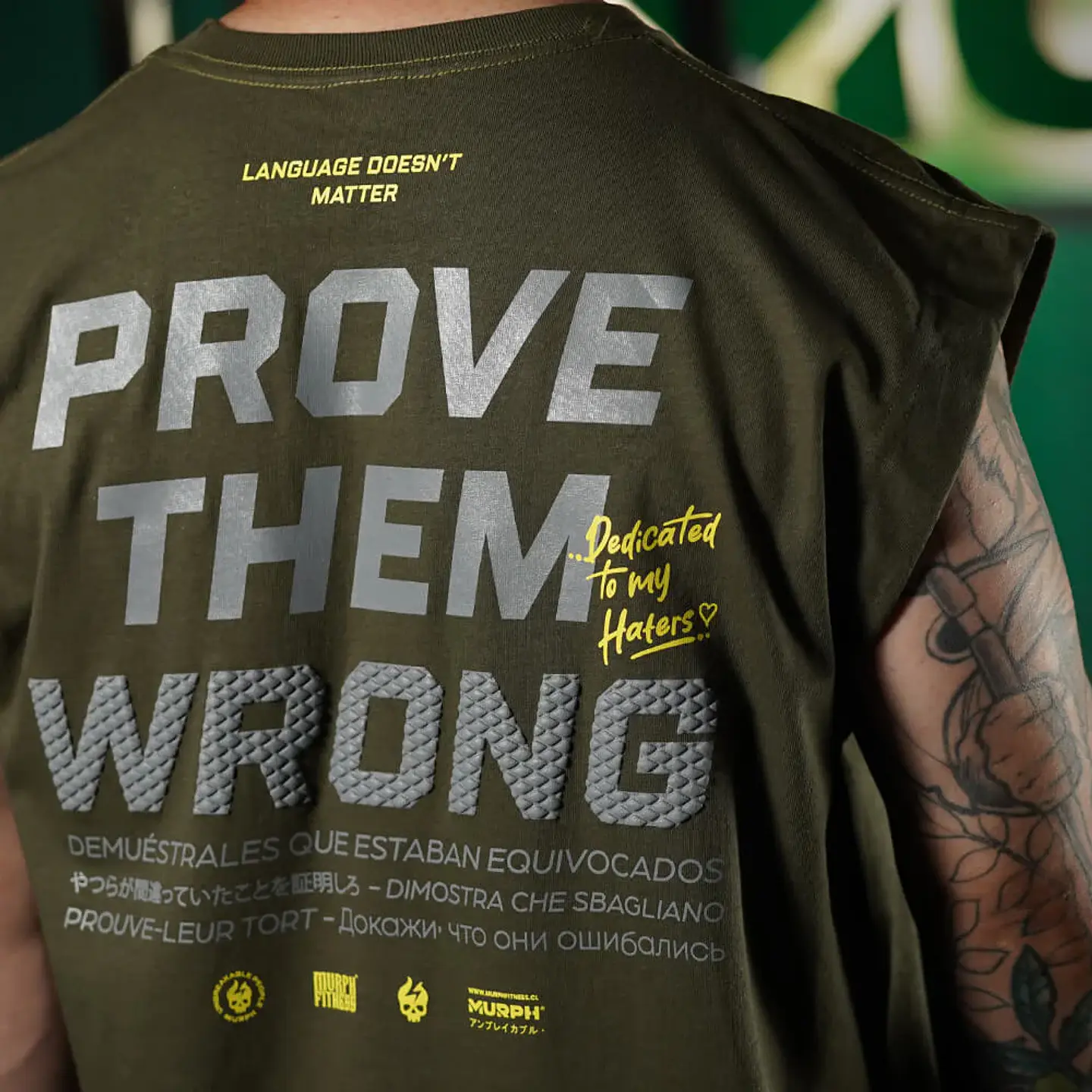 Musculosa Oversize Sleeveless PROVE THEM WRONG - Verde Táctico 3