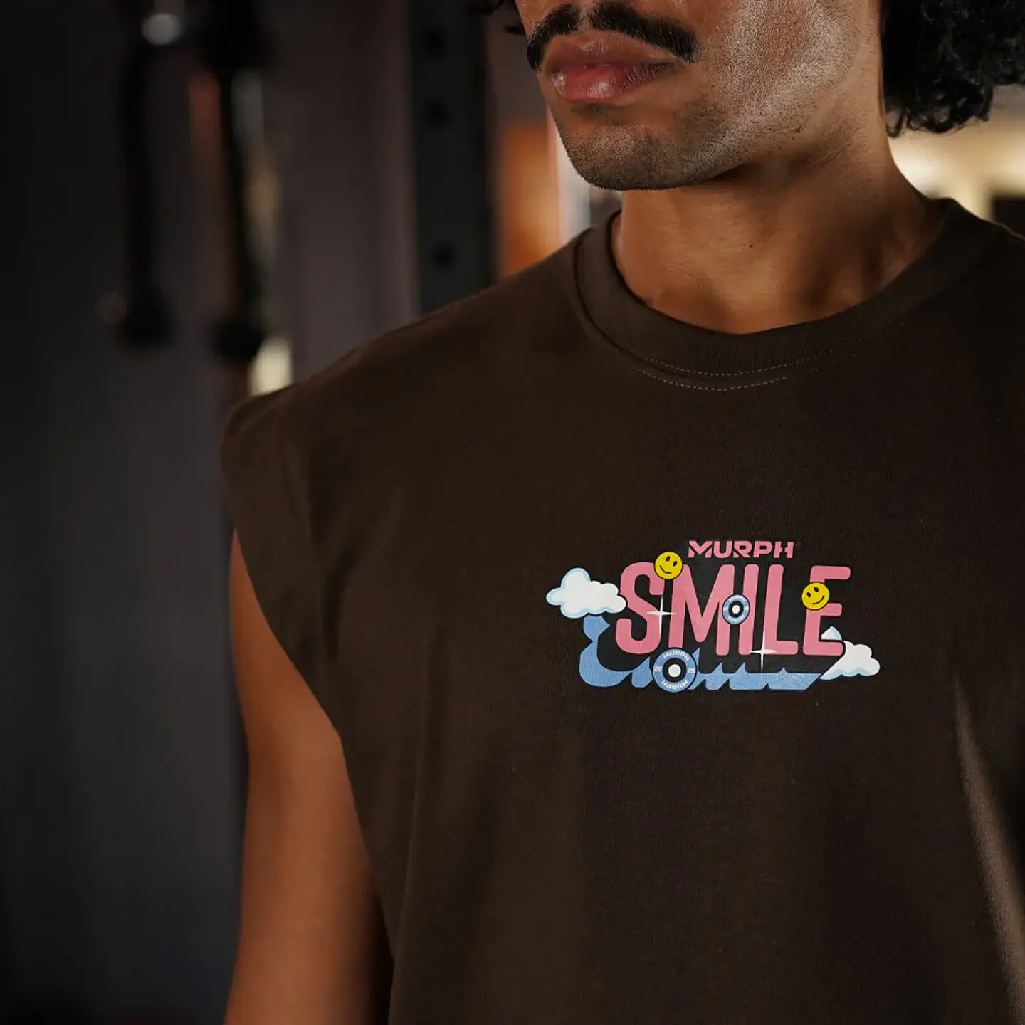 Musculosa Oversize Sleeveless Smile - Chocolate 5