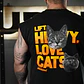 Musculosa Oversize Sleeveless Lift and Cats - Negro - Miniatura 3