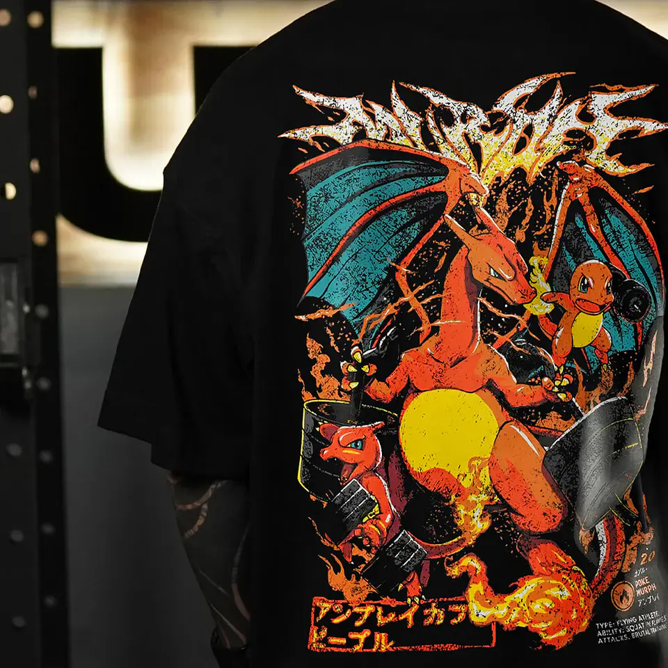 Remera Oversize ICON Premium ChariHard 2.0 - Negro 3