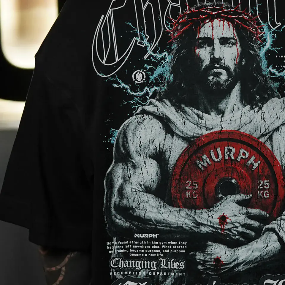 Remera Oversize ICON Premium CHANGING LIVES - Negro 5