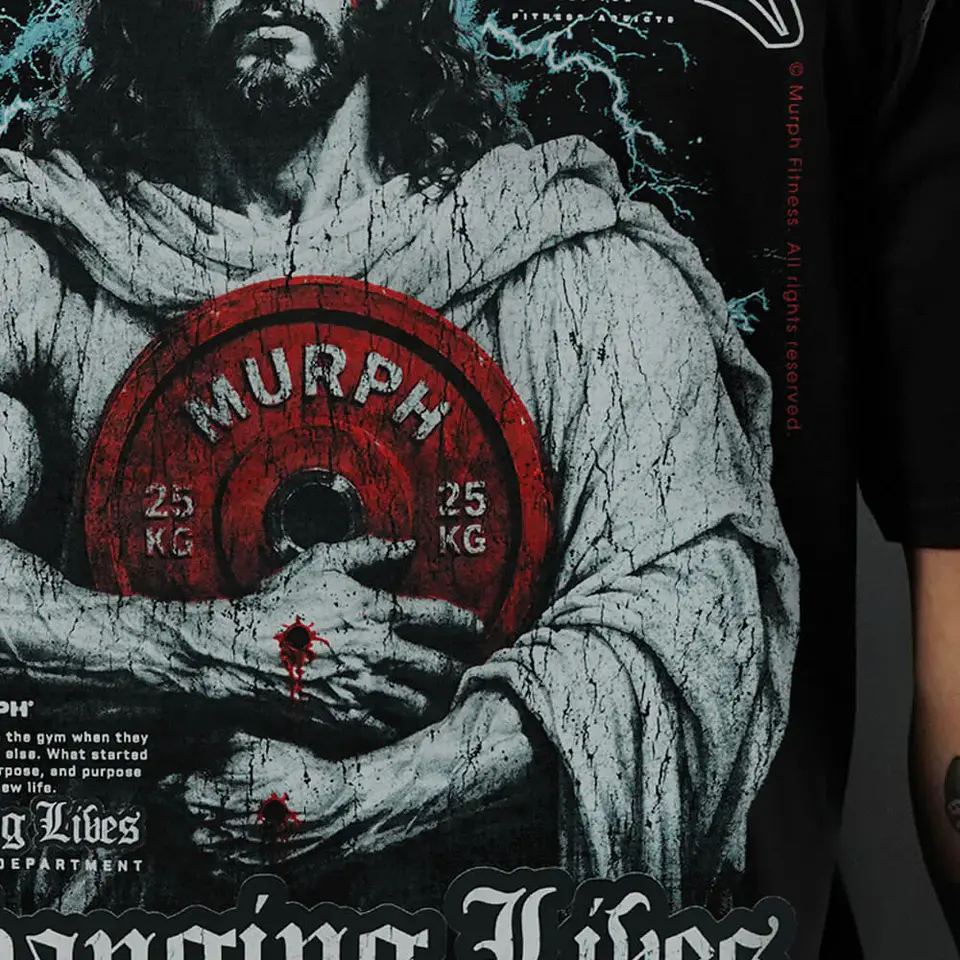 Remera Oversize CHANGING LIVES - Negro 5