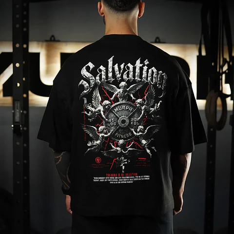Remera Oversize ICON Premium SALVATION - Negro
