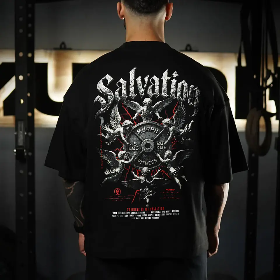 Remera Oversize ICON Premium SALVATION - Negro 1