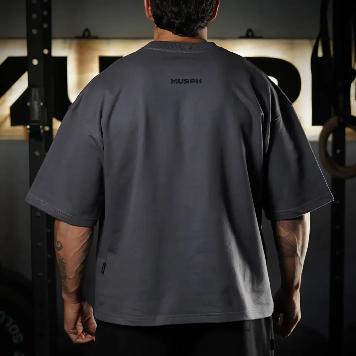 Remera Oversize Apex Skull Logo (ULTRA HEAVY WEIGHT) Premium - Steel Gray 2