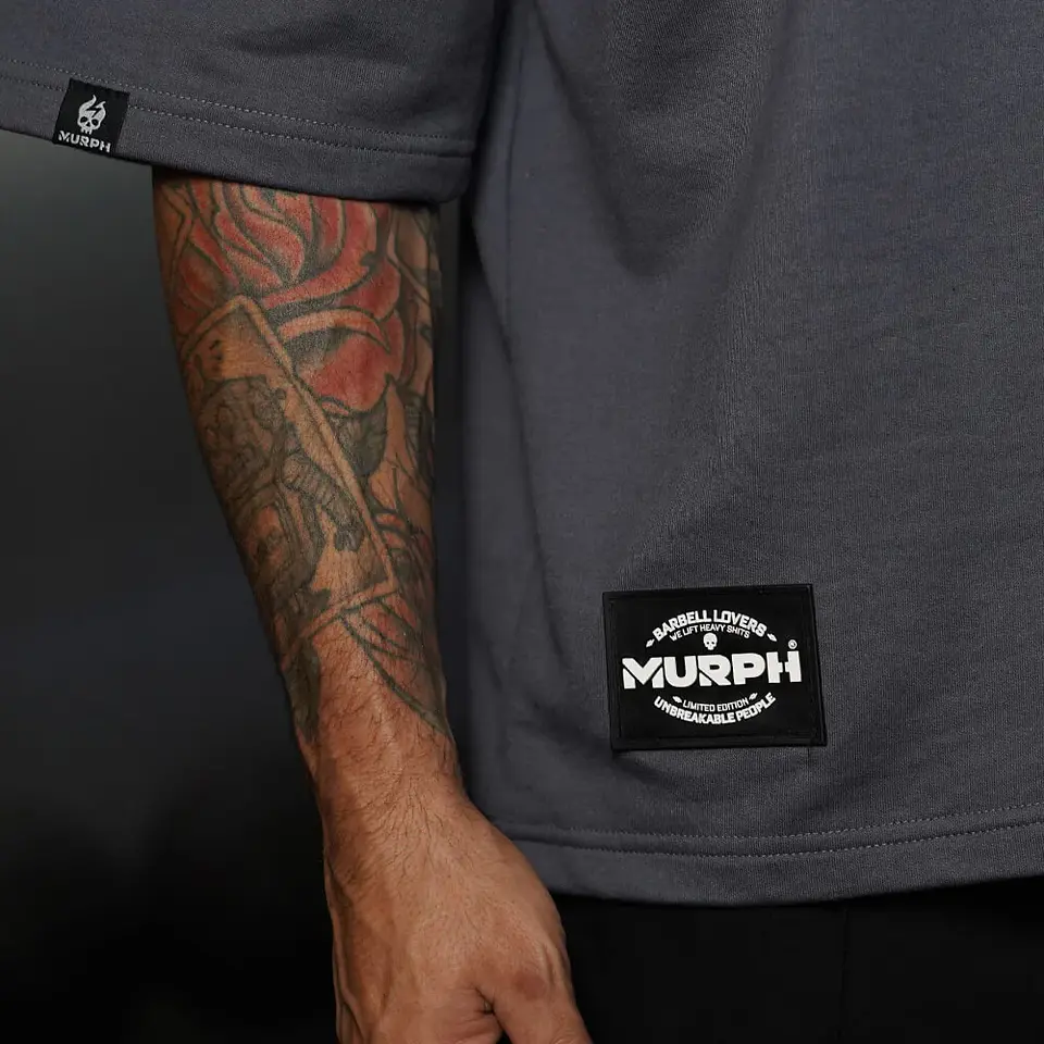 Remera Oversize Apex Skull Logo (ULTRA HEAVY WEIGHT) Premium - Steel Gray 4