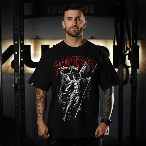 Remera Oversize PROTECT YOUR GAINS - Negro