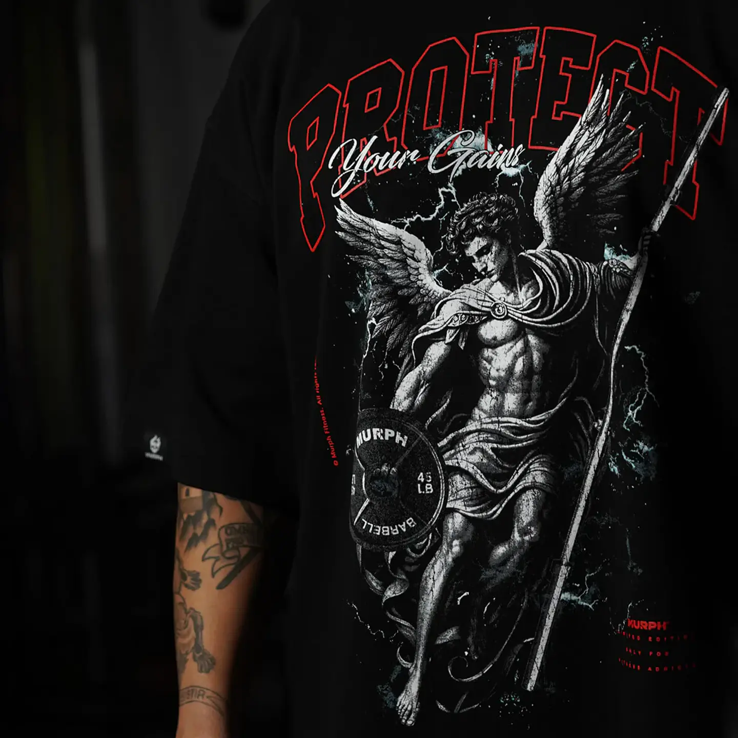 Remera Oversize ICON Premium PROTECT YOUR GAINS - Negro 3