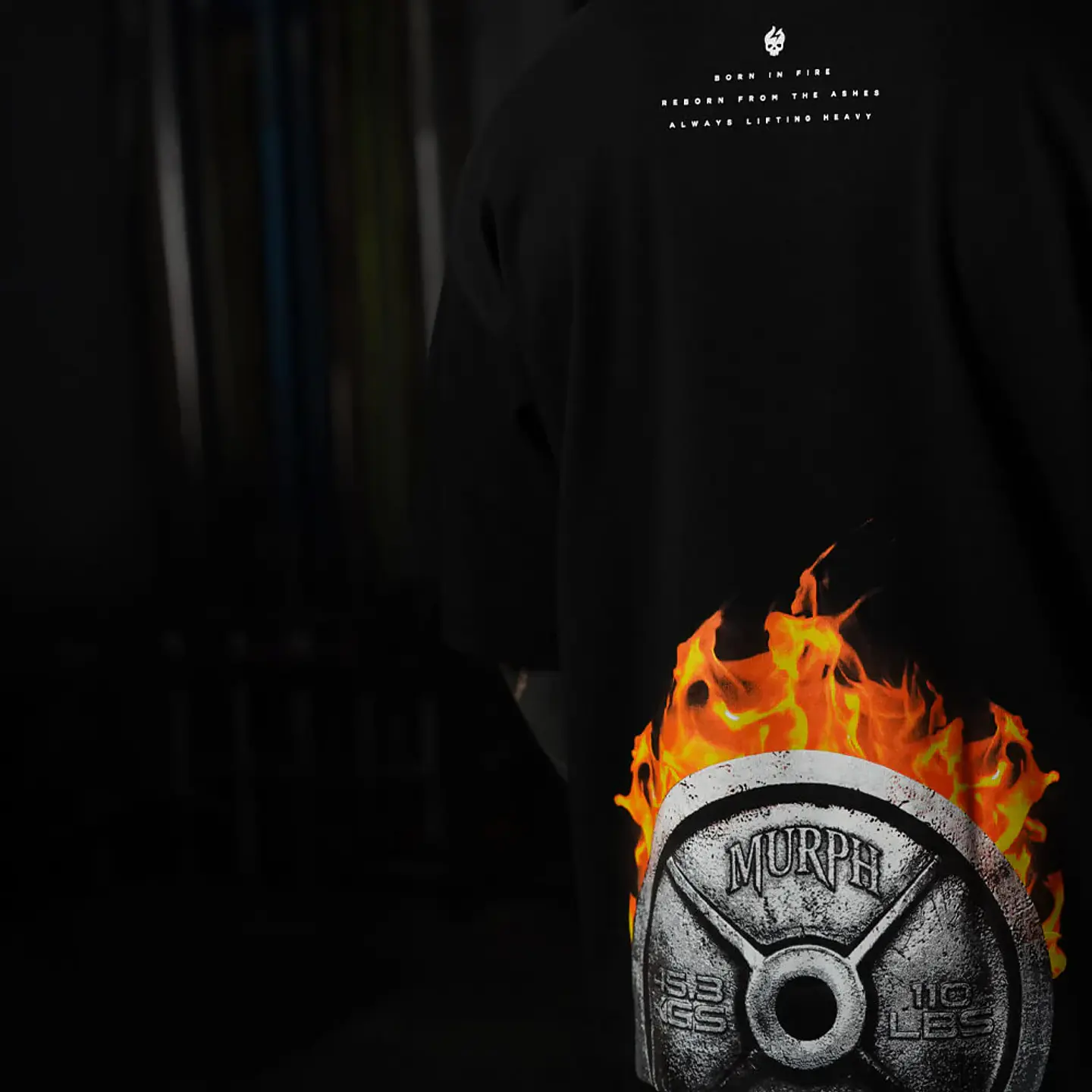 Remera Oversize ICON BORN IN FIRE - Negro 3