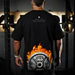 Remera Oversize BORN IN FIRE - Negro - Miniatura 1