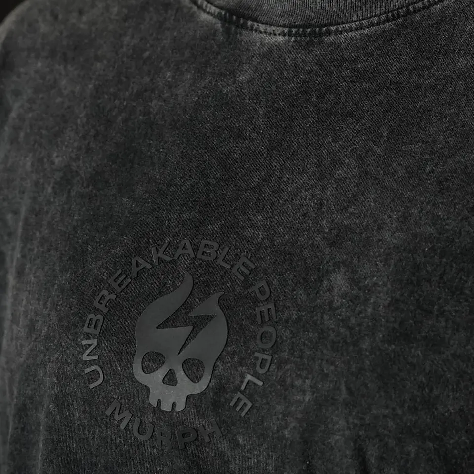 Remera Oversize Premium Circular Logo - Acid Black 4