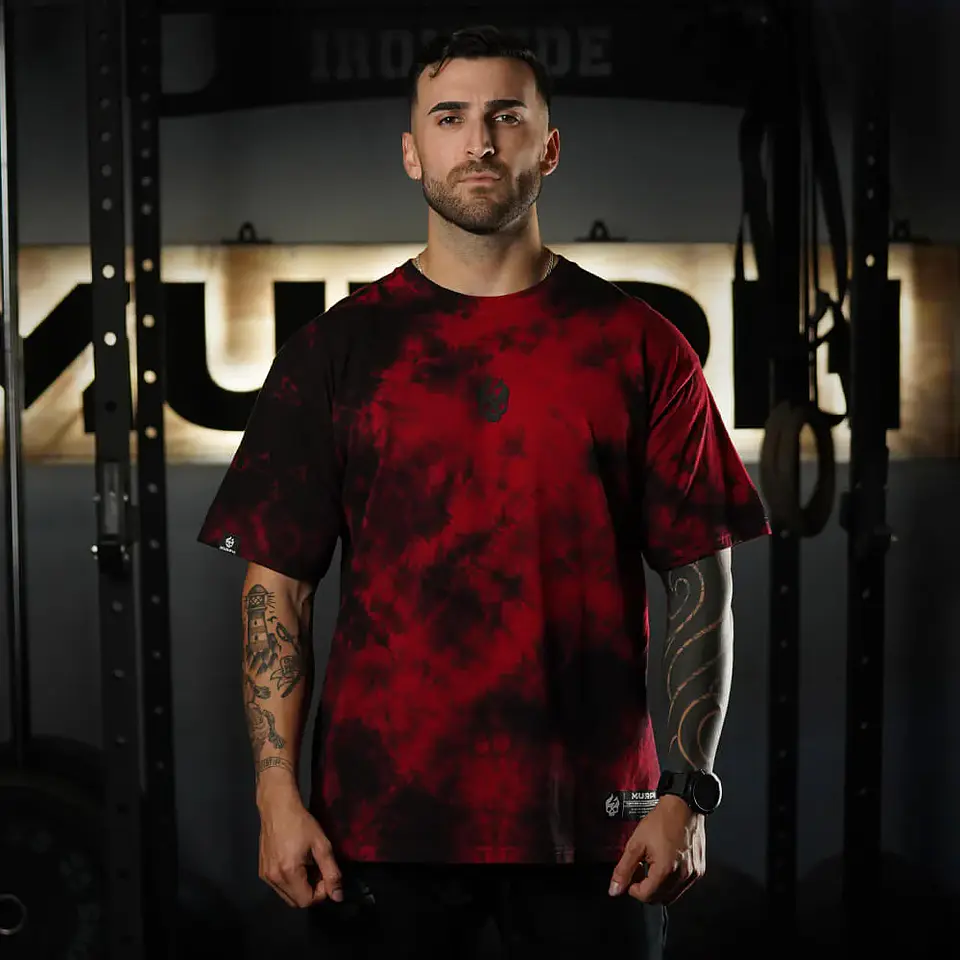 Remera Oversize Skull logo - Red Storm 1