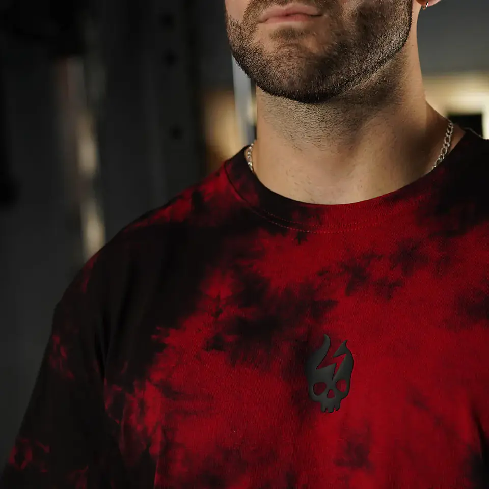 Remera Oversize Skull logo - Red Storm 3