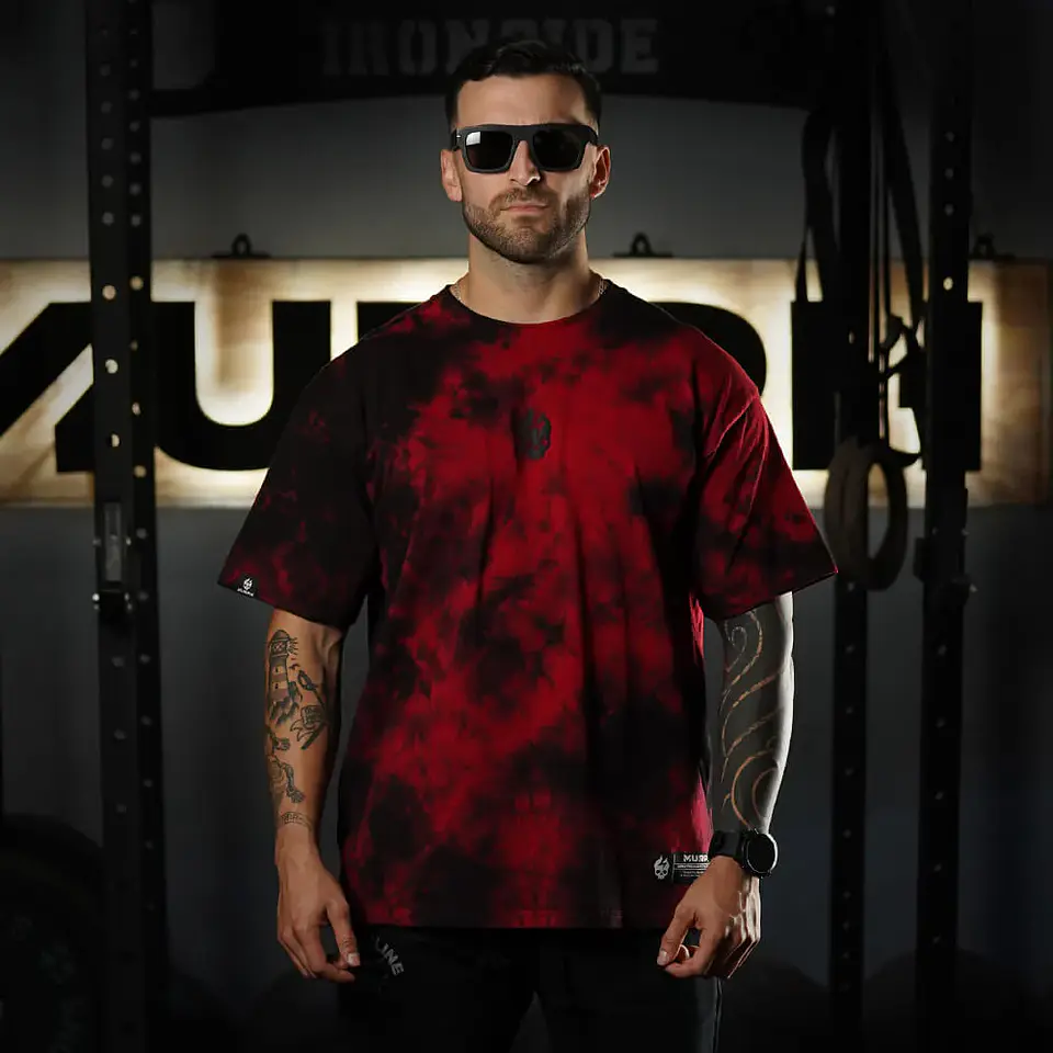Remera Oversize Skull logo - Red Storm 6