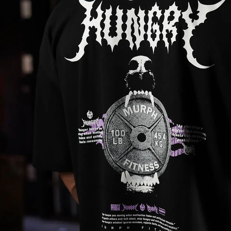 Remera Oversize ICON Always Hungry - Negro 6