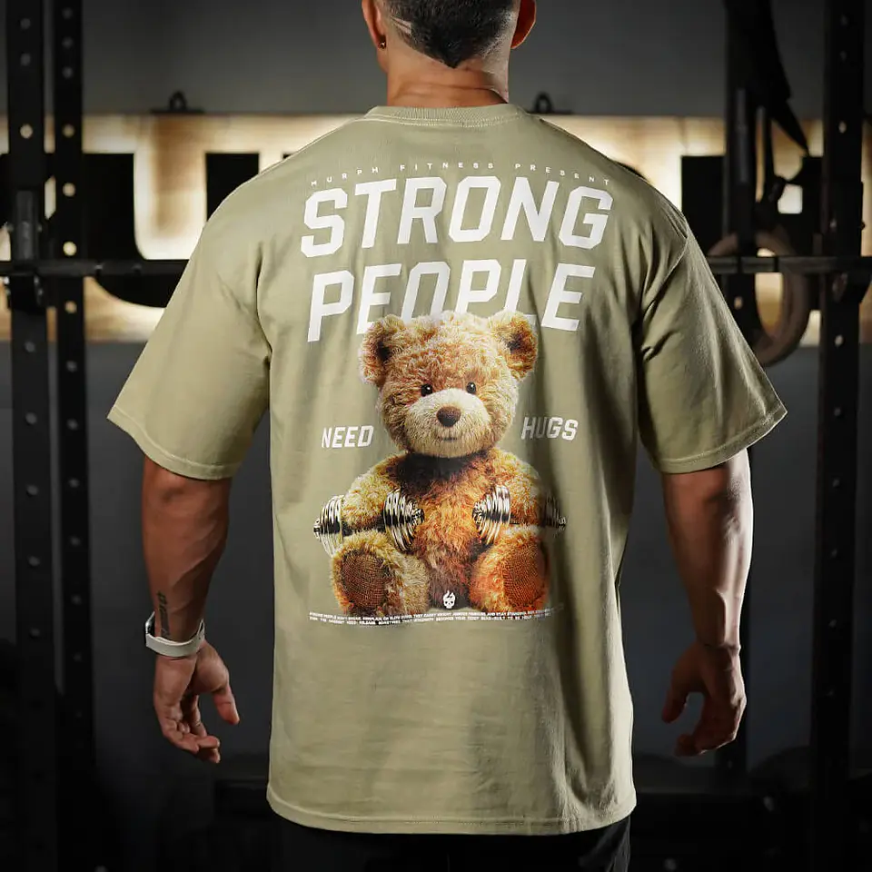 Remera Oversize TEDDY BEAST - Nut 1