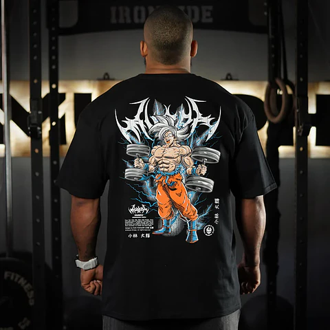 Remera Oversize PRO Goku - Negro