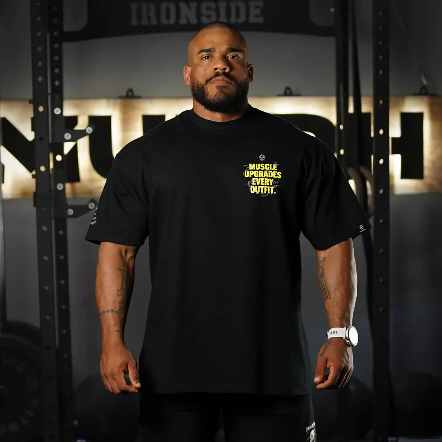 Remera Oversize PRO MUSCLE UPGRADE EVERY OUTFIT - Negro 2