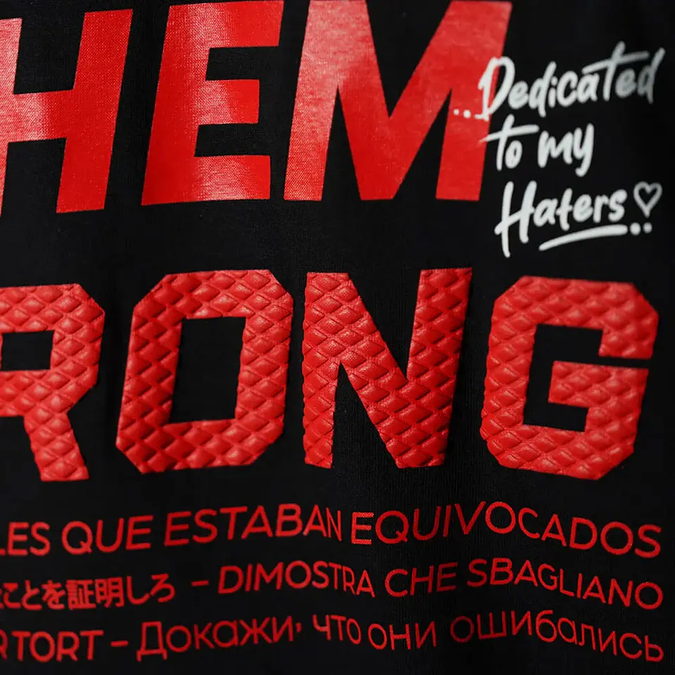 Remera Oversize PROVE THEM WRONG - Negro 5
