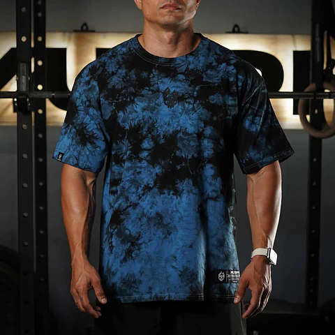 Remera Oversize Skull logo - Blue Storm