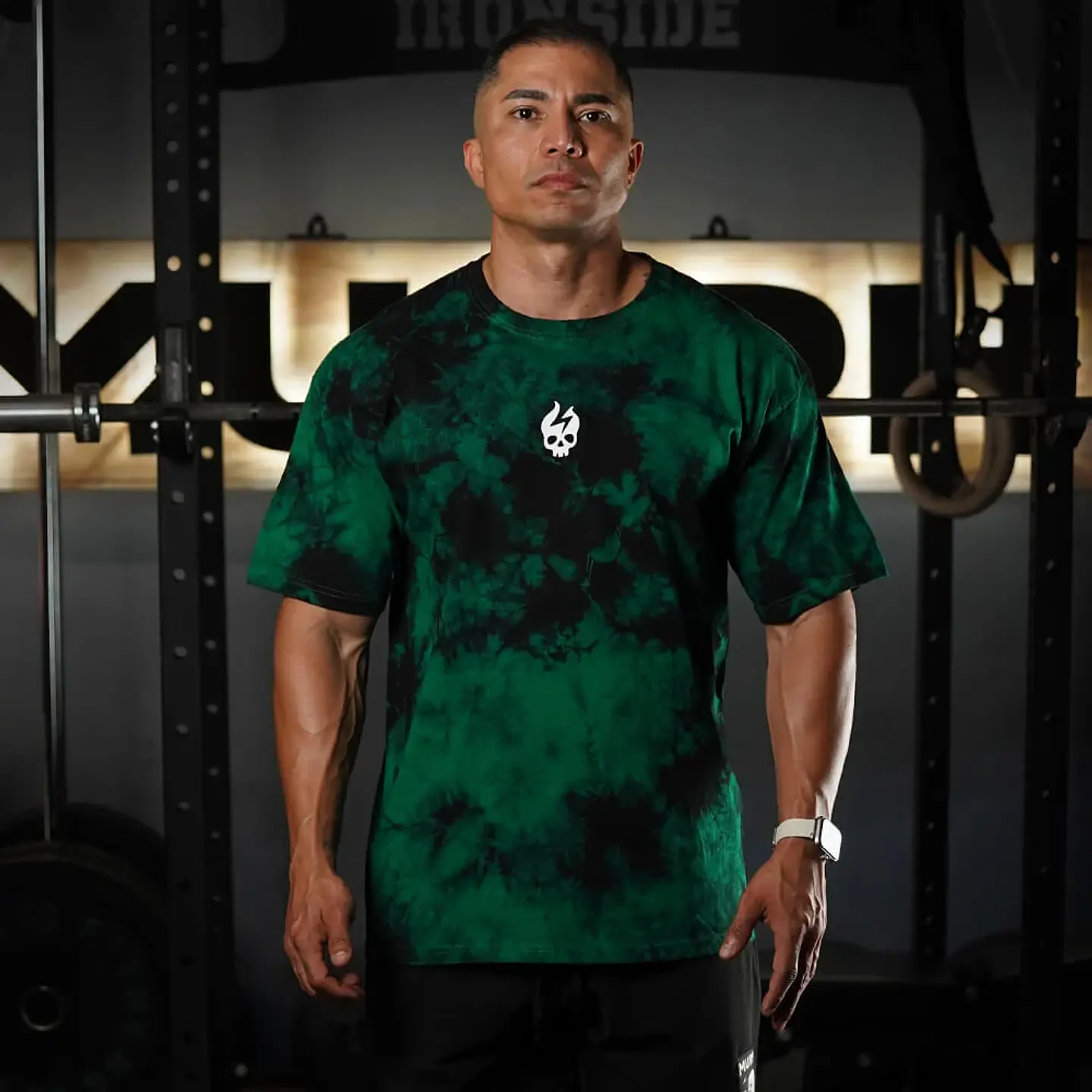 Remera Oversize Skull logo - Green Storm 1