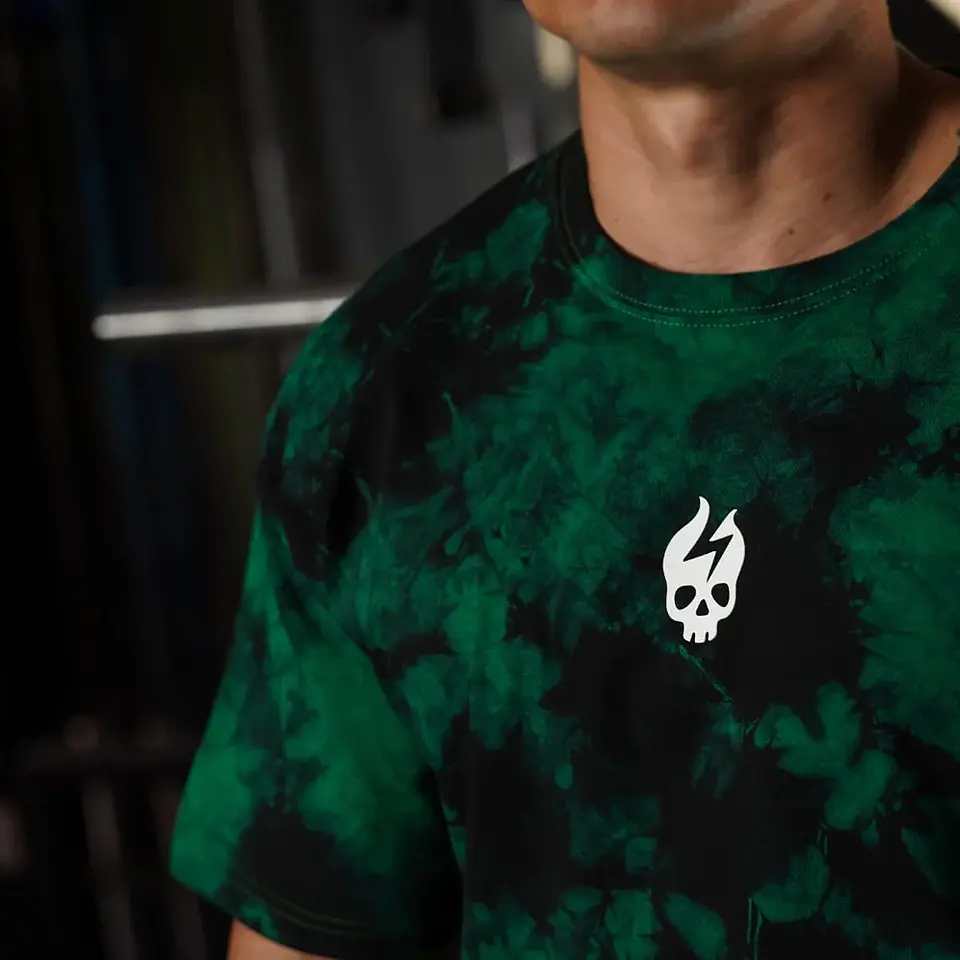 Remera Oversize Skull logo - Green Storm 3