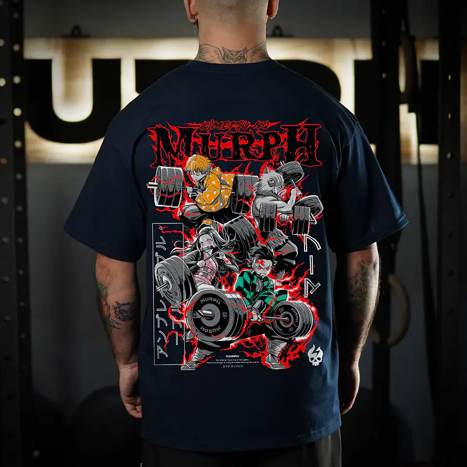 Remera Oversize KIMETSU NO MURPH - Navy Blue 1