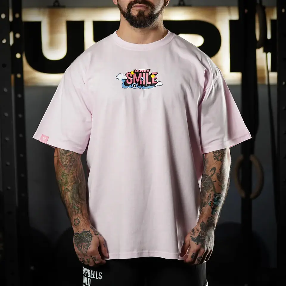  Remera Oversize Smile - Pink 3
