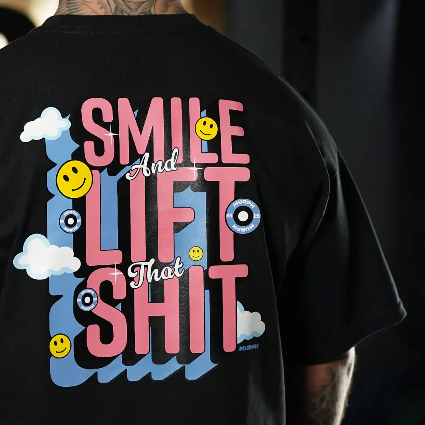 Remera Oversize Smile - Negro 3