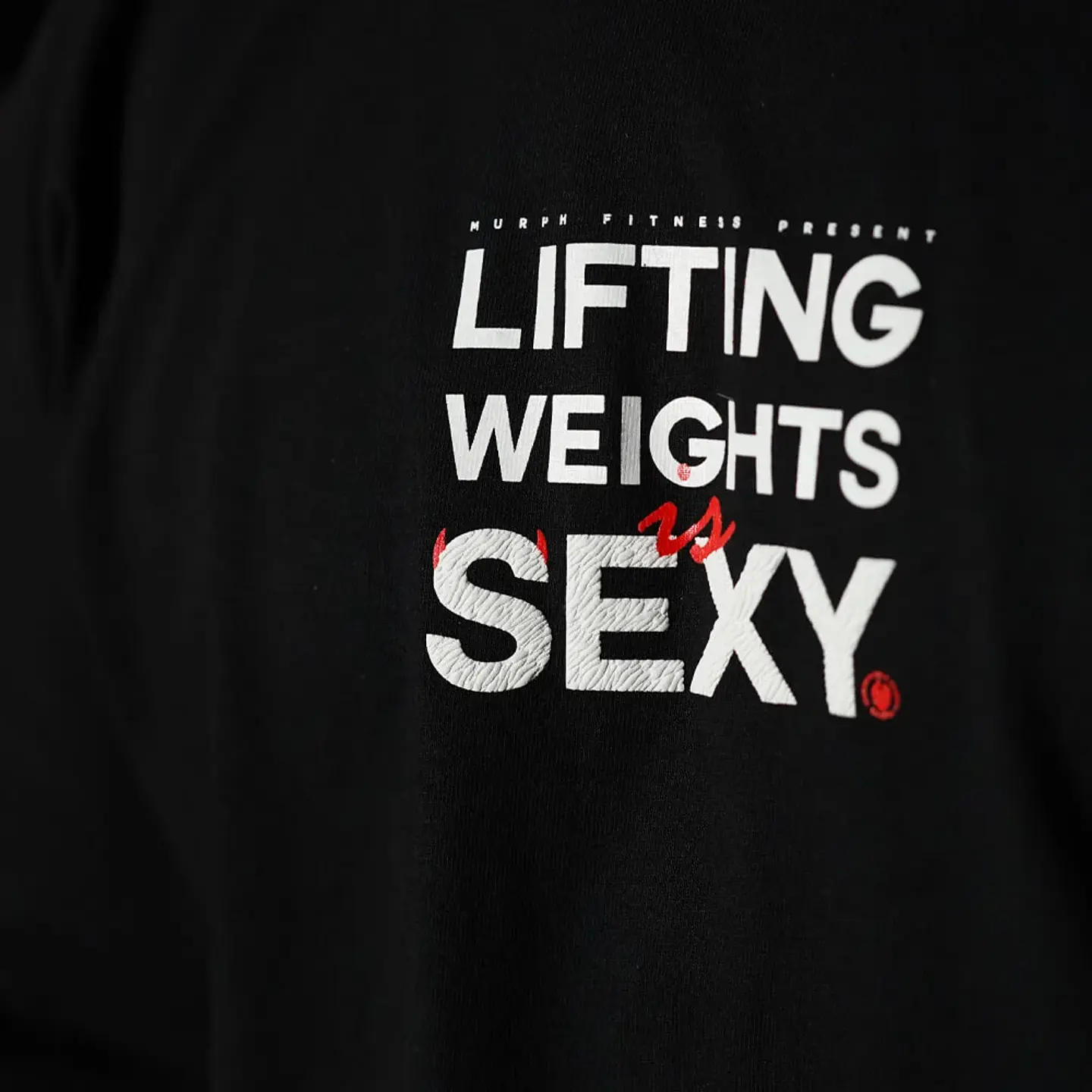 Remera Oversize Lifting Weights Is SEXY - Negro 5