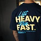Remera Oversize LIFT HEAVY & RUN FAST - Navy Blue - Miniatura 4