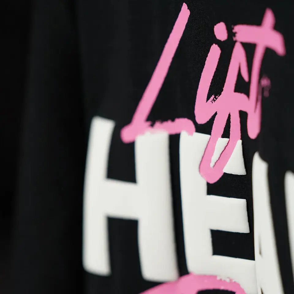 Remera Oversize LIFT HEAVY & RUN FAST - Negro 6