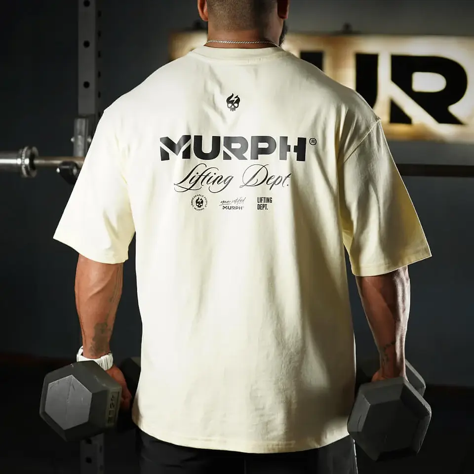 Remera Oversize Premium Lifting Dept - Sweet Cream 5