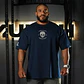 Remera Oversize Barbell Texture - Navy Blue - Miniatura 2