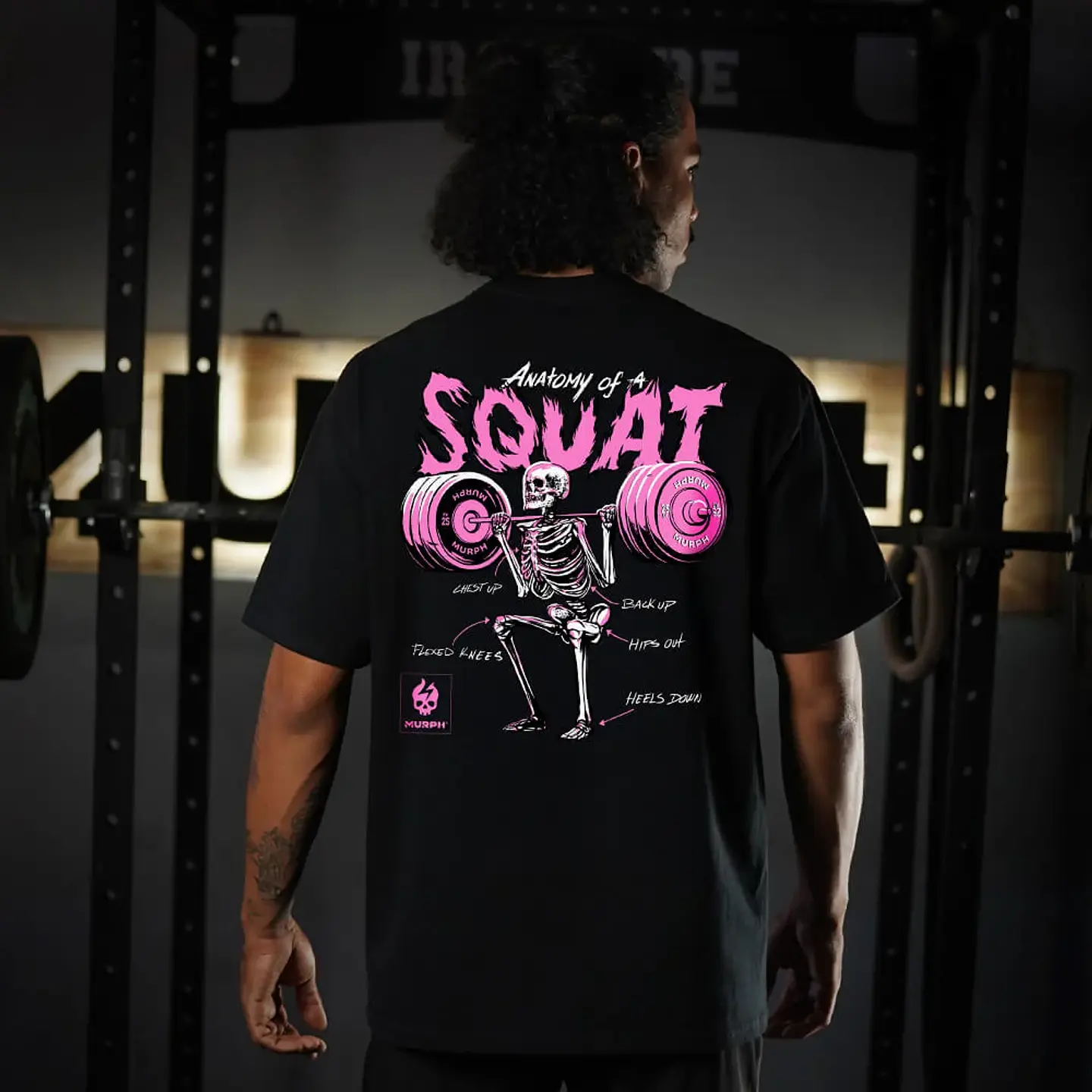 Remera Oversize Premium Anatomy of the Squat - Negro 1